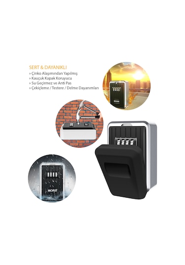 Mühlen Safe Key 6 Şifreli Çelik Kasa Anahtar Kasası Kutusu Anahta