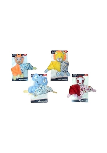 Jusso Toys Peluşlu Ağız Mendili - Sarı Aslan Sarı