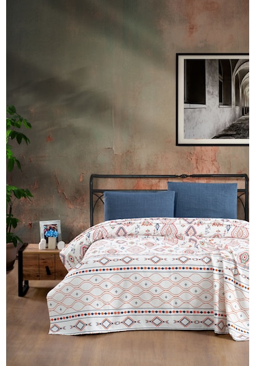 Vionel Home 200x230 Anatolia %100 Pamuk Çift Kişilik Pike Turuncu