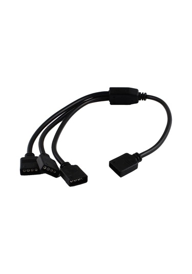 RGB Şerit 4 Pin LED Çoklayıcı Splitter Tek Kumanda 3 Çıkış Kablo