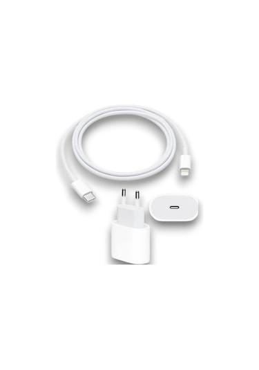 Usb C Güç Adaptörü + Lightning Şarj Kablosu Seti iPhone & İpad Uyumlu, Pd Hızlı Şarj, 1 Metre Kablo Iphone X