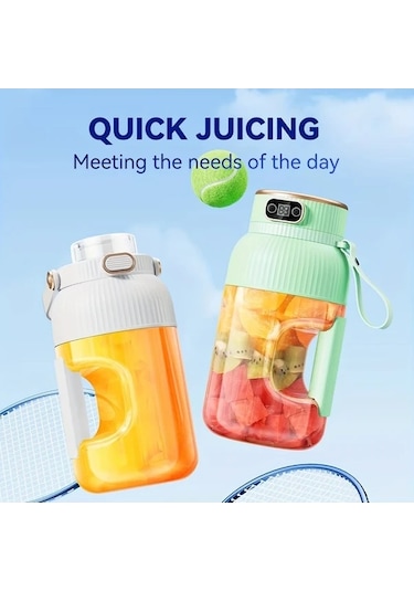 Fastbuy Mavi 4 Mevsim 40-58 Oz Usb Şarjlı Çift Kapaklı Sıkıcı, Ev Ve Seyahat İçin Kullanışlı Mavi