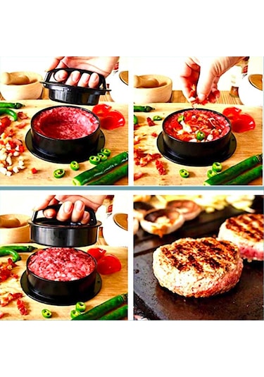 Omeniv Dolgulu Hamburger İçin Hamburger Pres Köfte Kalıbı