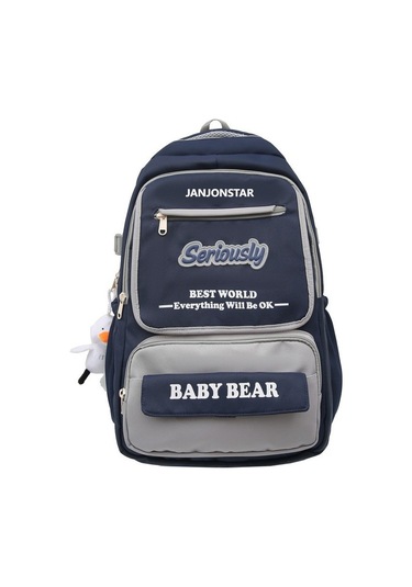 Genç Kızlar İçin Şık Ve Konforlu Büyük Kapasiteli Okul Çantası, Ortaokul Öğrencilerine Özel Modaya Uygun Sırt Çantası, Dayanıklı Ve Ergonomik Tasarım MAvi