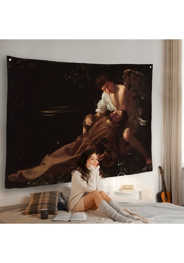Caravaggio - Saint Francis Of Assisi İn Ecstasy Duvar Örtüsü-7123