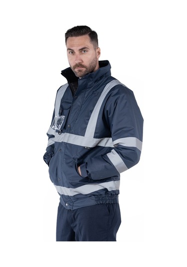 Hi-vis İş Montu Lacivert