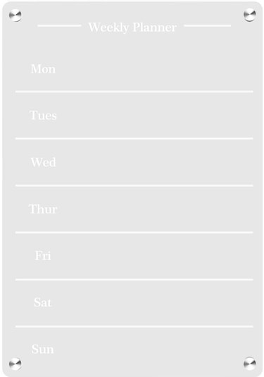 Suntek Manyetik Kuru Silme Tahtası Buzdolabı Haftalık