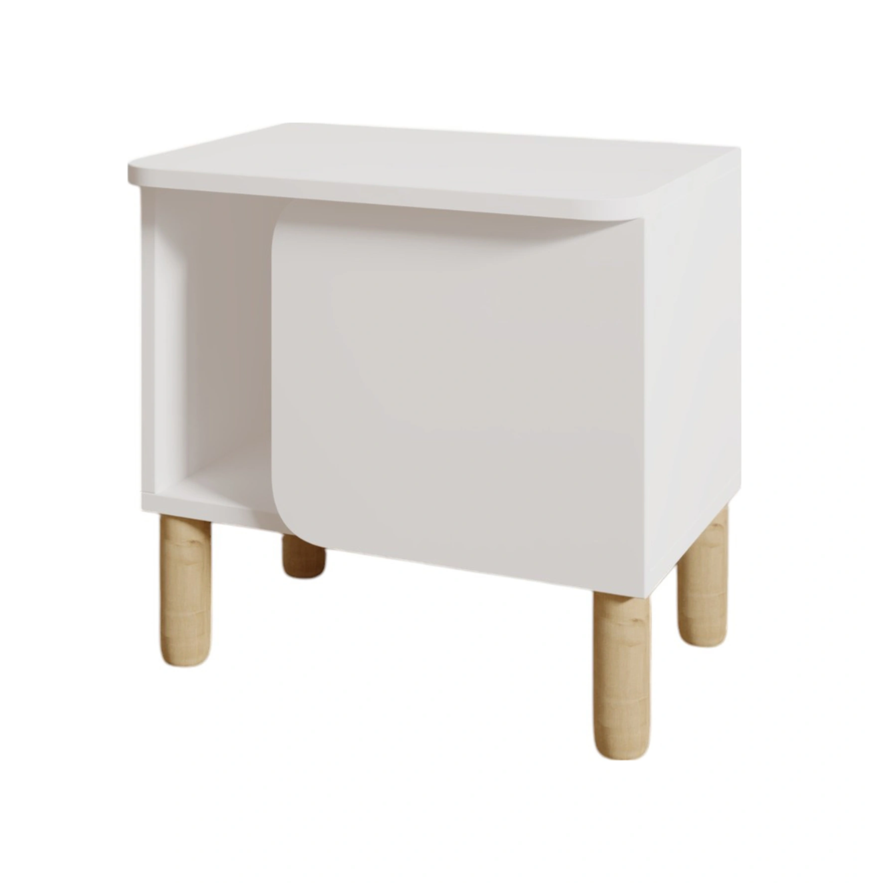 River Komodin Şık Ve Fonksiyonel Başucu Sehpası Beyaz