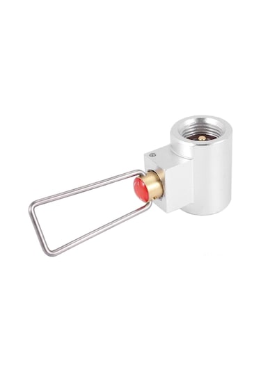 Xindoker Kamp Gaz Sobası Dönüştürücü Adaptörü - Dış Mekan Malzemesi, Dairesel-flat Gaz Tankı Uyumlu Bağlantı Aleti Gümüş