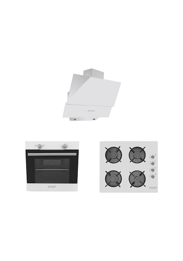 Exep Smart EF-200 - EO-320 - ED-402 Beyaz Ankastre Set