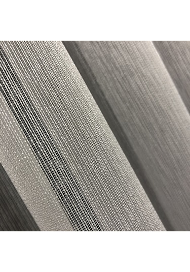 Perdefony Ince Çizgili Modern Düz Tül Perde 3 Farklı Renk Secenek