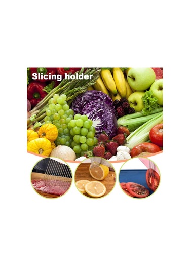 Paslanmaz Çelik Soğan Tutucu Kaymaz Saplı Soğan Patates Domates Limon Dilimleme Dilimleyici Kesici Mutfak Sebze Doğrayıcı Alet Turuncu