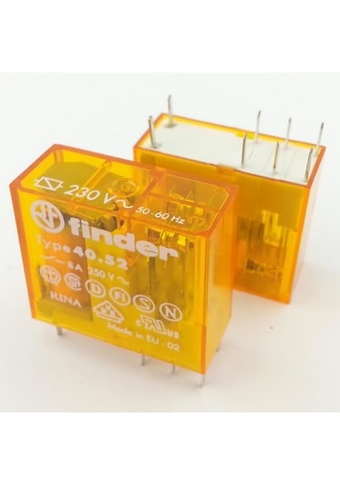 Finder 40.52.8.230.0000 220v 8a Ac 2 Kontak Minyatür Pcb Röle
