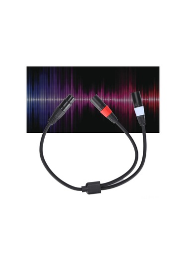 Yaleker Jorındo 5-pin Xlr Dişi İle Çift 3-pin Xlr Erkek 0.5m Ses Kablosu - Gürültüsüz İletim, Stüdyo/live Performans Uyumlu Jd6076