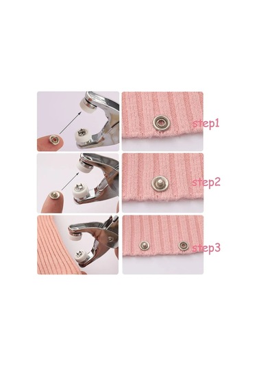 El Pres Pensesi Metal Çıtçıtlı Pense Perçin Atma Pensesi Ve Düğme Seti 25 Set