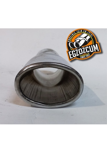 51 Mm Yassı Sessiz Nikelaj Egzoz Eksoz Ucu Tekli