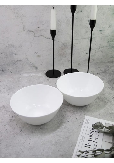 Olaff Lux Salata Kaseleri Seti, Seramik, 2 Parça, 1100 Ml 323349530 Beyaz