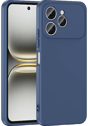 Tecno Spark 40 Kılıf Zore Mara Lansman Kapak Lacivert