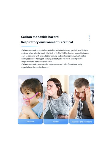 Symbee Portatif Zn-d6 Beyaz Karbon Monoksit Algılayıcı - Co, Sıcaklık Ve Nem Ölçer, Taşınabilir, Ev, Araba, Kamp İçin Sesli Uyarı