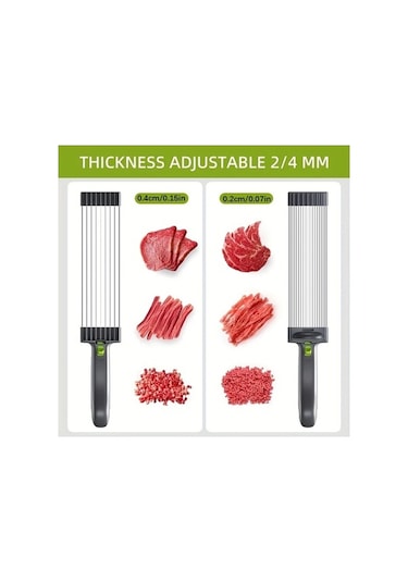 Trendooze Gaojunshop01 Senbowe Manuel Dilimleyici Gri Barbekü Aksesuarı Et Ve Sebze Kesici Gri