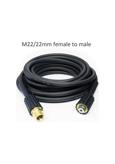 Reedark 10 Metre Yüksek Basınçlı Hortum - 180 Bar Dayanıklı Pvc+lastik M22 Bağlantılı