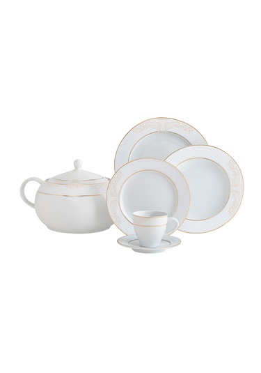 Güral Fodis Güral Porselen Tolstoy 84 Parça Yemek Takımı02 Açık