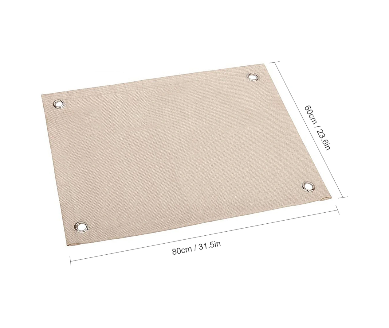 Youtek Cam Fiber Isıl Yalıtım Matı 60x80cm - Mangal Ve Ocak Altı Korozyon & Alev Koruması, Dış Mekan Pişirme Erişimi Haki