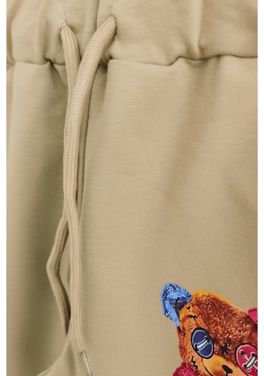 Triliya Kız Çocuk Kapşonlu Mevsimlik Likralı Eşofman Takımı 4-12 Yaş 001