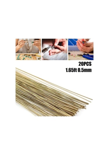 Pazly Takı Yapımı İçin 1.64ft Gümüş-bakır Alaşım Lehimleme Çubukları 20 Adet