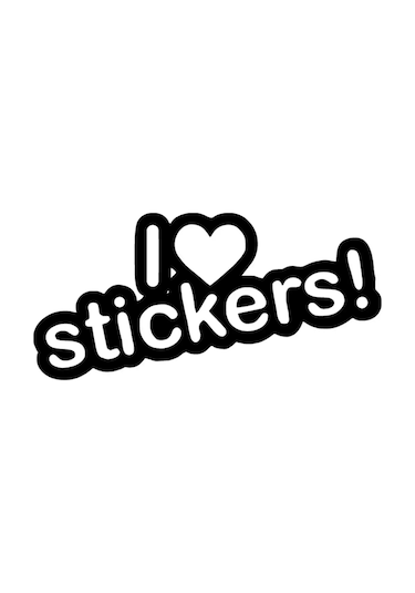 I Love Stickers Sticker Oto Motor Laptop Duvar Folyo Sticker 25x12 Cm
