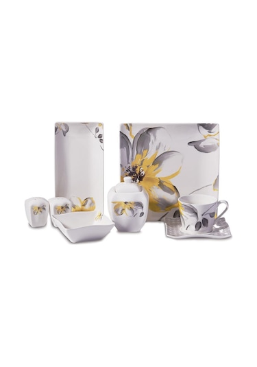 KORKMAZ A8571 LİNK COLL.28 P KAHVALTI TAKIMI(KARE) Çok Renkli