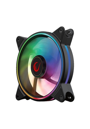 Rampage Fan 12Cm 5 Renk Ledli Gökkuşağı Kasa Egzoz Fan Rgb Fan