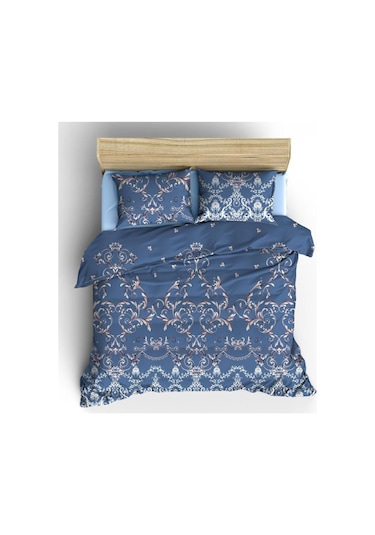 120 X 200 Yatak İçin Çarşafı Lastikli Pamuklu Nevresim Takımı Mavi