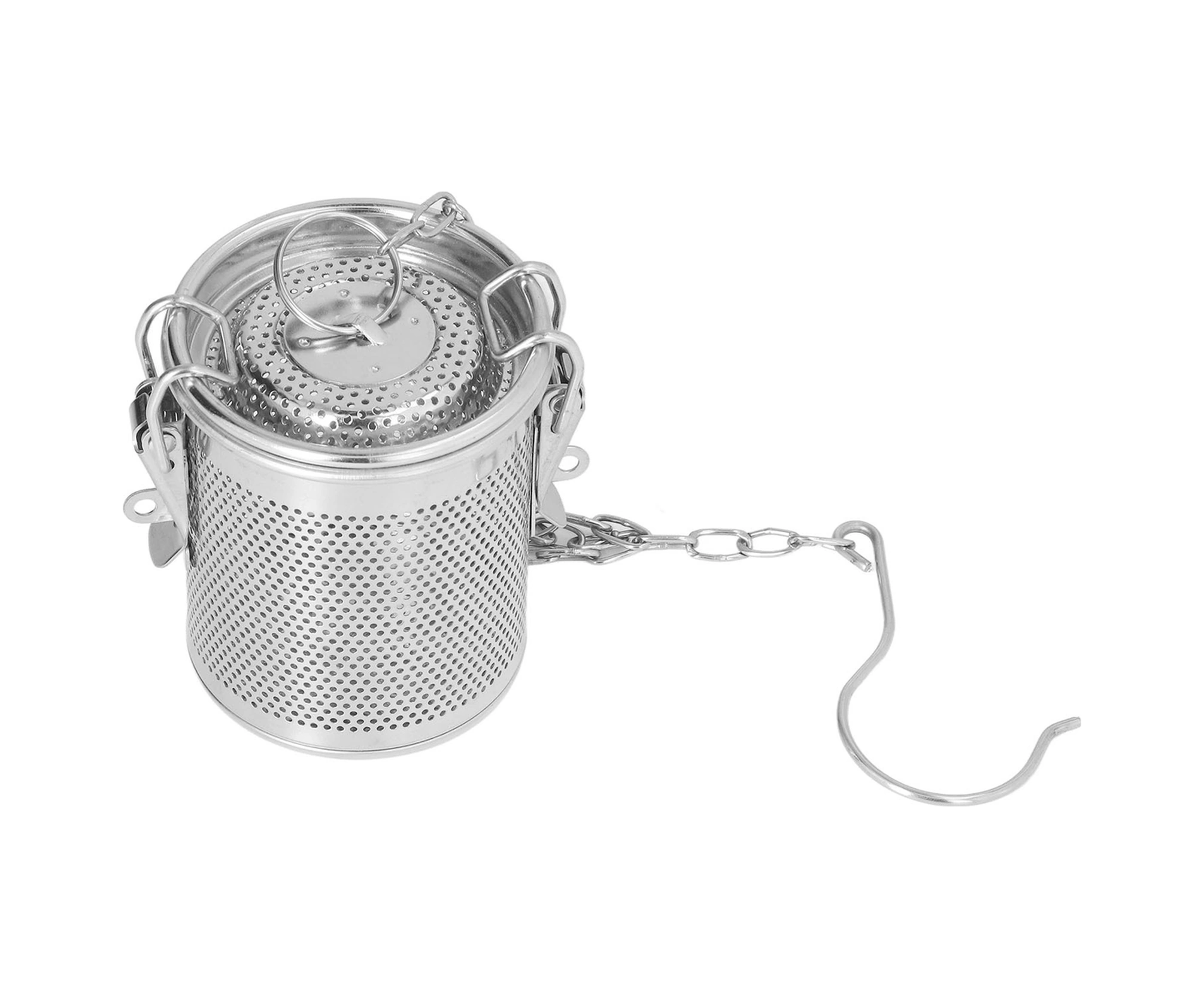 Konesam Stainless Steel Fincan Filtre Sepeti - Çorba, Baharat, Çay İçin İnce Ağızlı, 0.3l, Uzun Askı Zinciri, Isı Dayanıklı Diğer