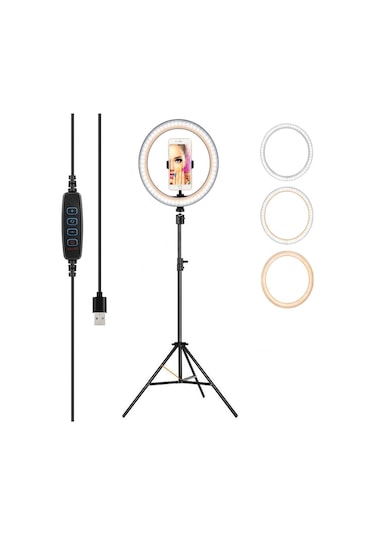 Dymax DX-12 10" Ring Light Sürekli Led Işık + 210 CM Tripod