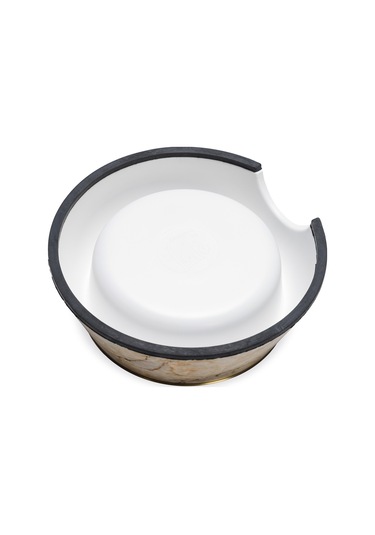 Beeztees Dbl Köpek Mama Su Kabı, Mat Altın Rengi Paslanmaz Çelik, Bej Mermer Görünümlü, 14cm, 160ml