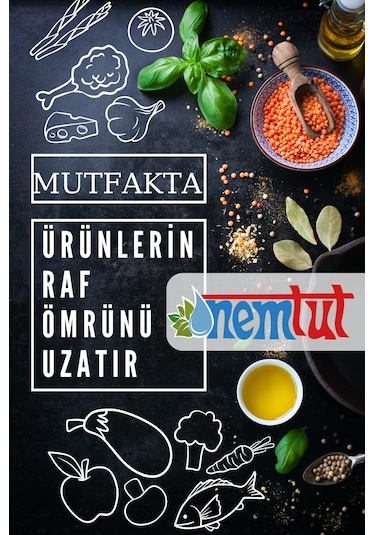 Mutfaklara Özel Gıda Ve Eşyaları Nem Rutubet Ve Buhardan Koruma