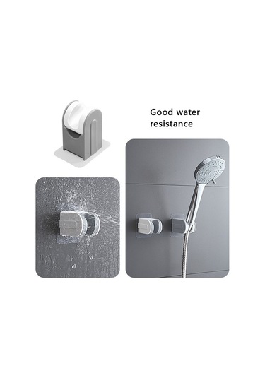 Primepickings Beyaz Ayarlanabilir Duş Tutucu Braketi Desteği Douche Duş Başlığı Tutucu Duvara Montaj Ken 2 Katlı Gri