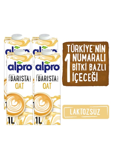 Alpro Barista Profesyonel Yulaf Sütü 4 x 1 L