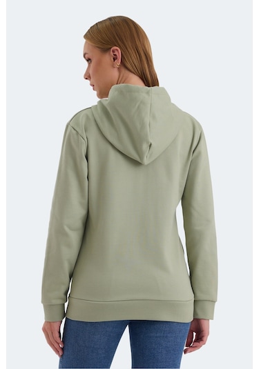 Slazenger Katya 2 Li Set Kadın Gri - Yeşil Sweatshirt Gri - Yeşil