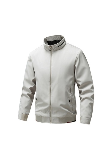 Avrupa Beden Erkek İlkbahar Ve Sonbahar Beyzbol Ceket Üstü Siyah