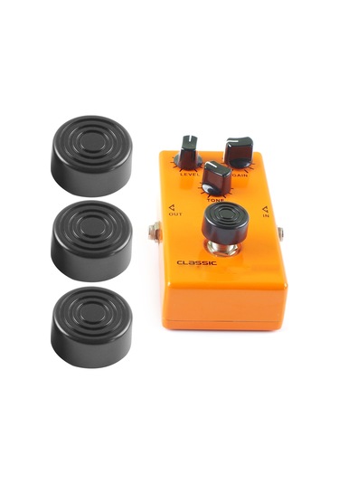 Geeksen Gitar Efekt Pedalı İçin 3 Adet Ayak Üstü Veya Abs Tamponlar Siyah Siyah