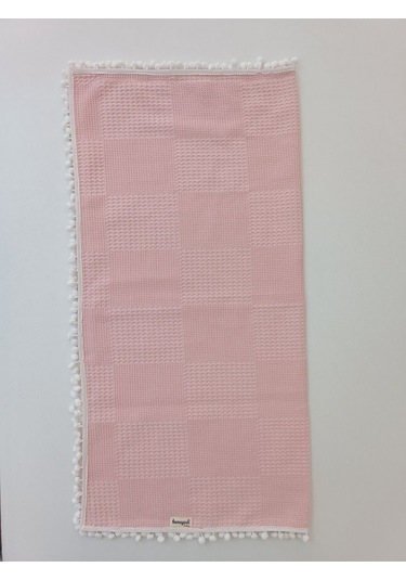 S.kahve Kız Erkek Bebek Battaniyesi Pike %100 Pamuklu Doğal Organik Uyku Çift Taraflı Örtü 86x86cm Btn10248 Pembe