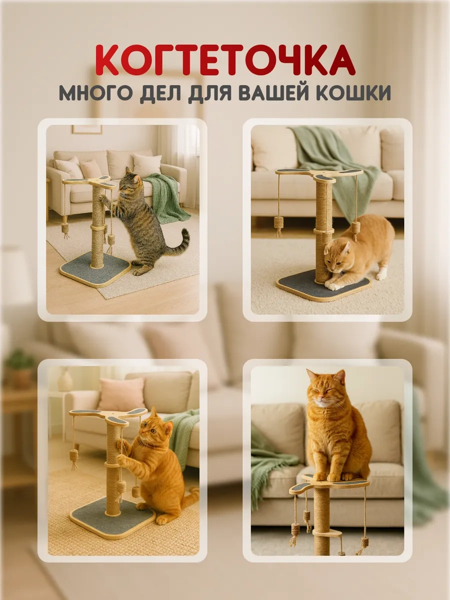 Kosharıkoff Oyuncaklı Kedi Tırmalama Tahtası, Yer Tipi 307299110