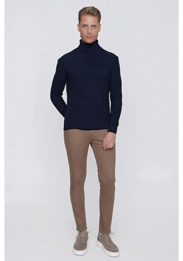 Tr 850 Slim Fit Lacivert Klasik Triko Lacivert