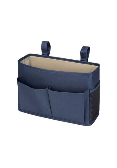 Trendooze Dergi İçin Hafif Lacivert Başucu Caddy Asılı Yatak Düzenleyici Lacivert
