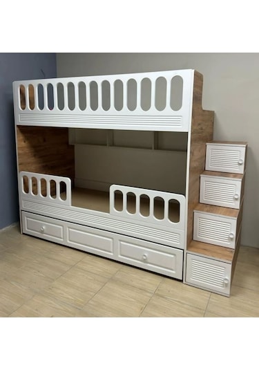 Aras Tamamı Mdf Membran Kaplama Yavrulu Çelik Destekli Ranza AC2