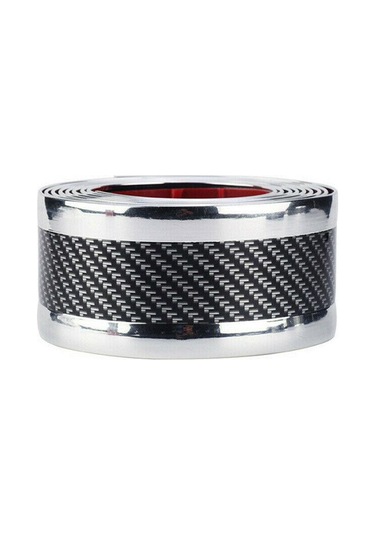 Satış Karbon Fiber Kauçuk Kalıplama Şerit Yumuşak Siyah Trim Tampon Şerit Dıy Kapı Eşiği Koruyucu Kenar Koruma Araba Çıkartmaları Araba Silver 100x5cm