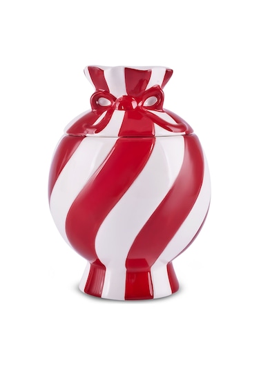 Karaca New Year Yılbaşı Candy Twist Saklama Kabı 540 Ml Kırmızı