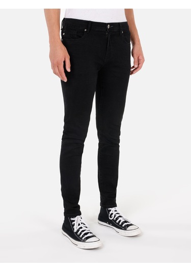Colins 040 Alex Dar Kesim Düşük Bel Dar Paça Siyah Erkek Pantolon Cl1070537 Denim